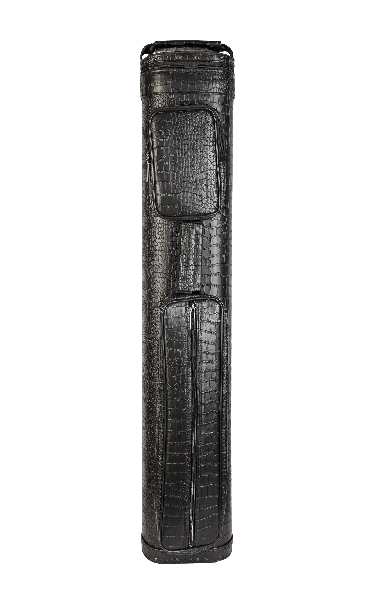 ASKA C48P15 Hard 4x8 Oval Pool Cue Case - Reinforced Rivet Bottom, Black 4B8S