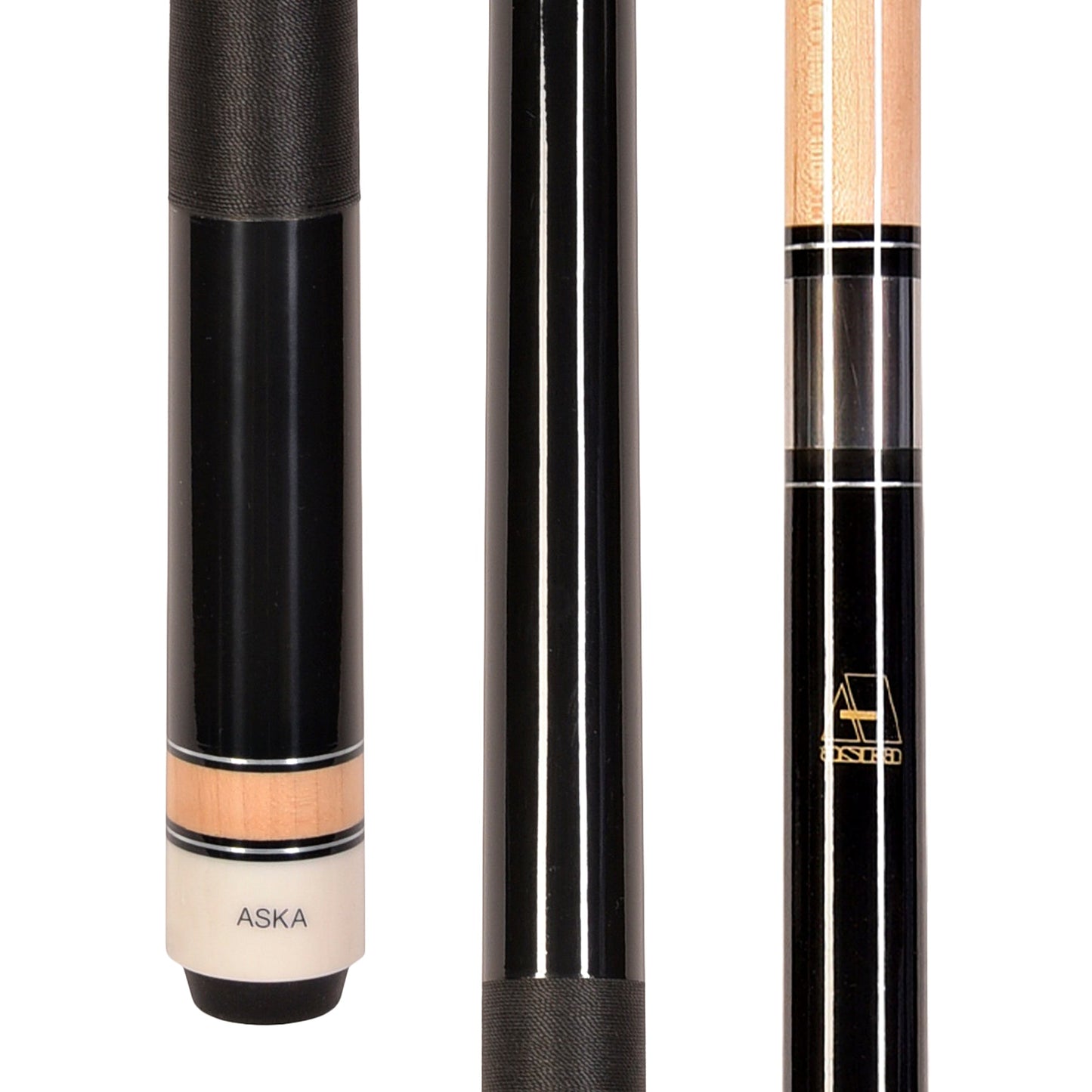 ASKA L2 Pool Cue Set of 4 | 58" Hard Rock Maple Billiard Sticks, 13mm Leather Tip, Mixed Weights 18-21 oz