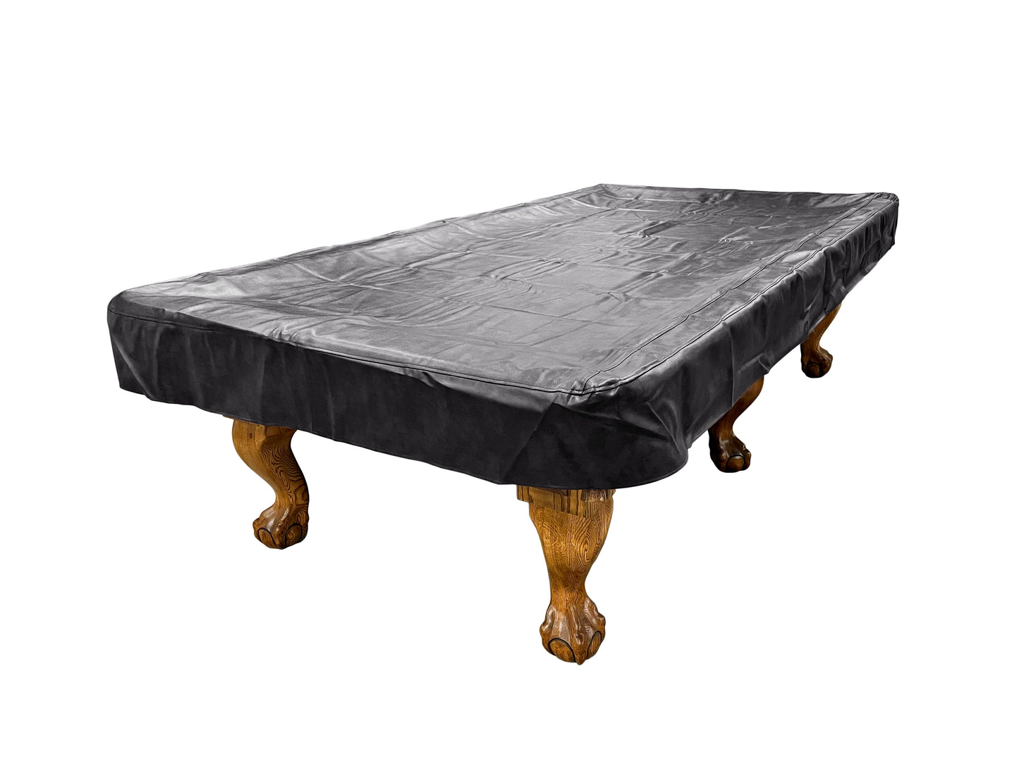ASKA 10-feet heavy duty PVC billiard table cover in black. TCH10BLK