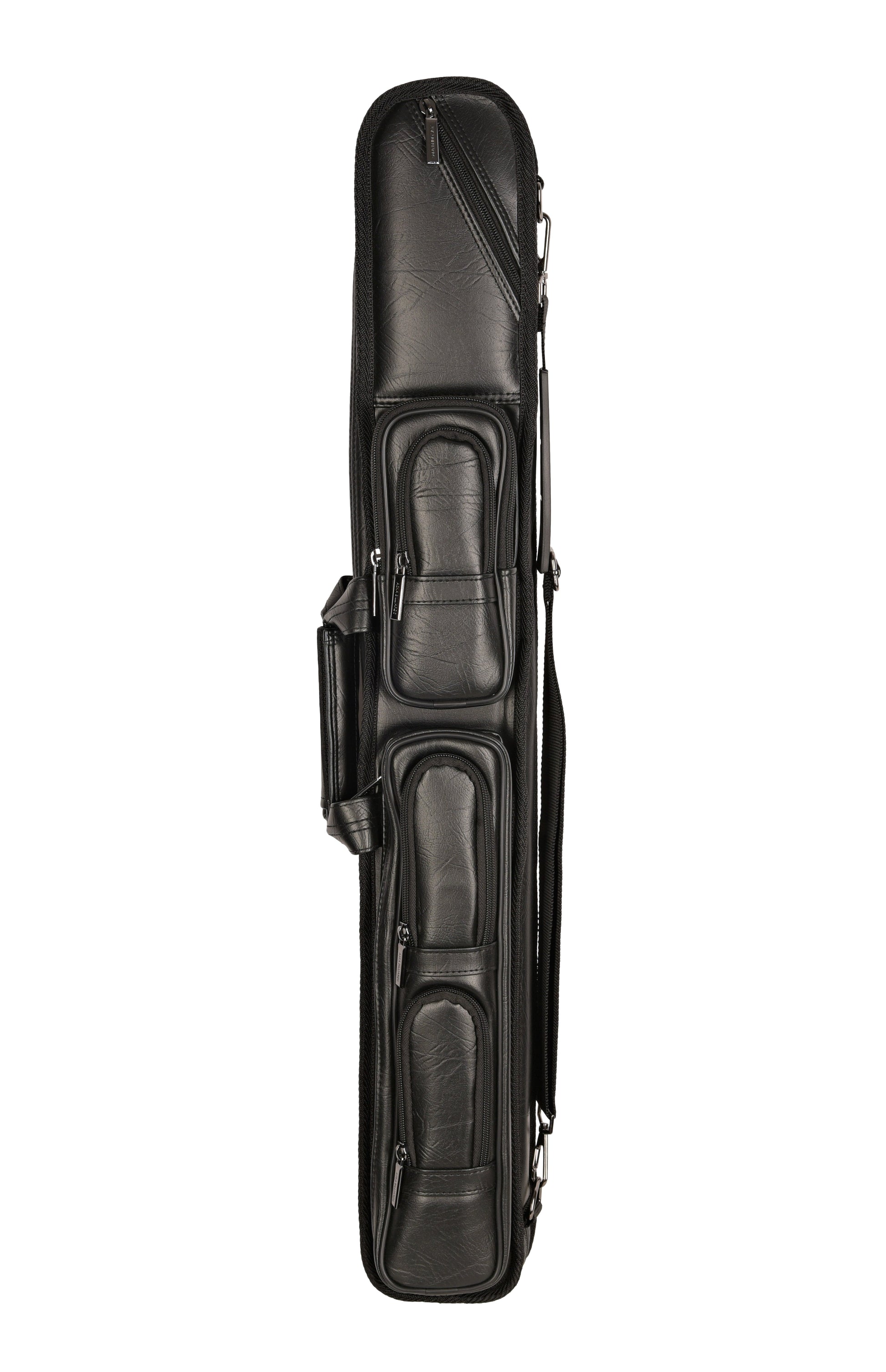 ASKA 2B4S Black soft leatherette pool cue case exterior LS24BLK