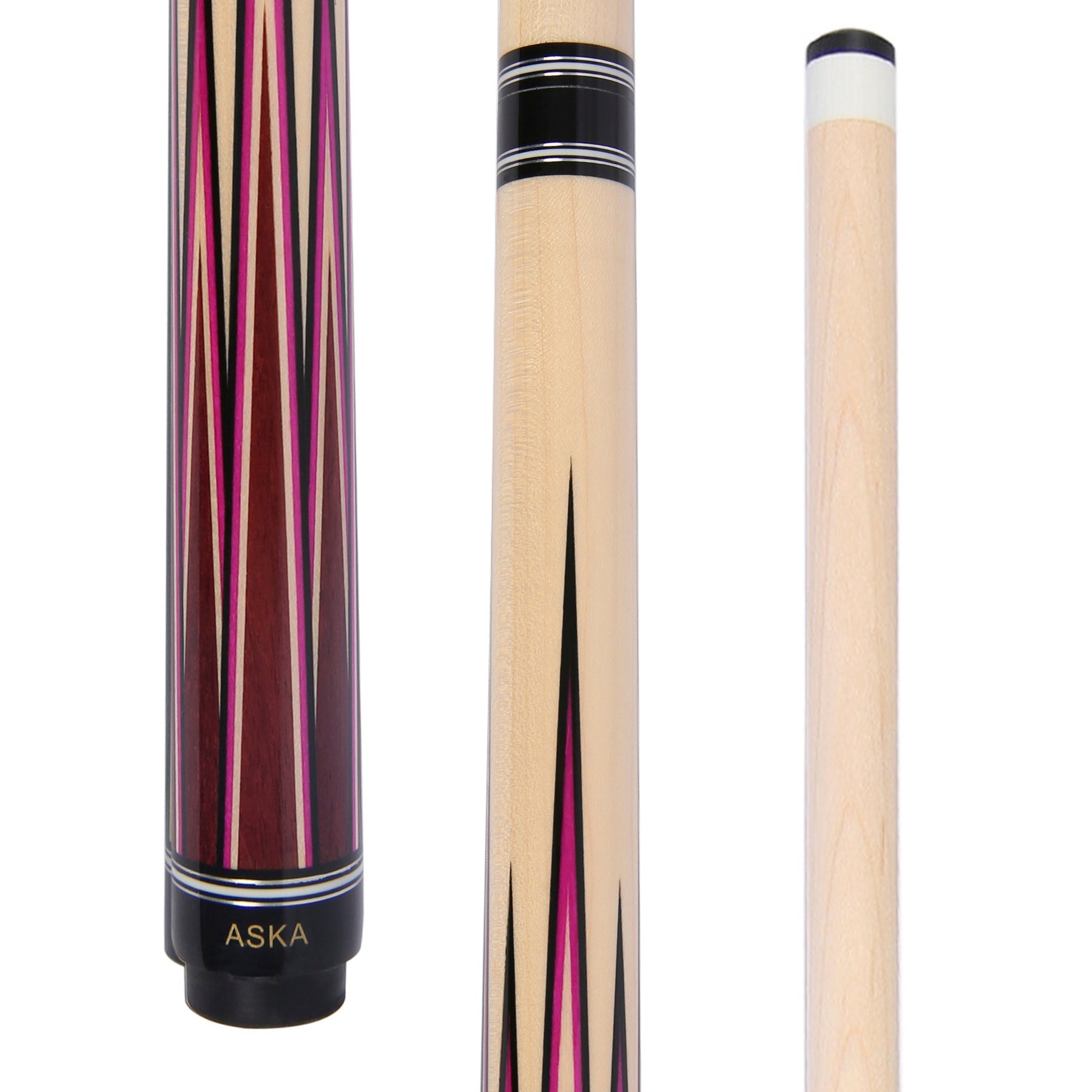 ASKA Jump Cue JC07, Maple with Purpleheart Veneers, Quick Release Joint