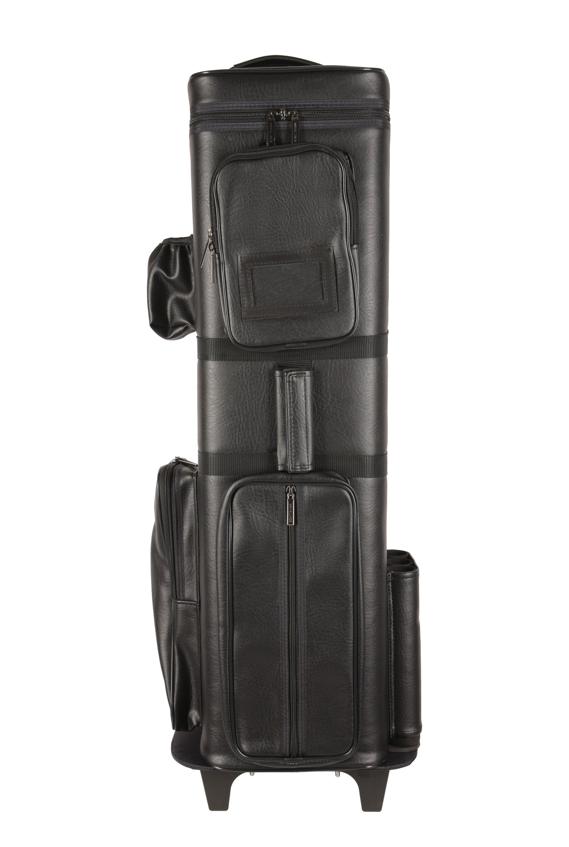 ASKA 20x20 Black Vinyl Dealer Pool Cue Case with Wheels C2020P
