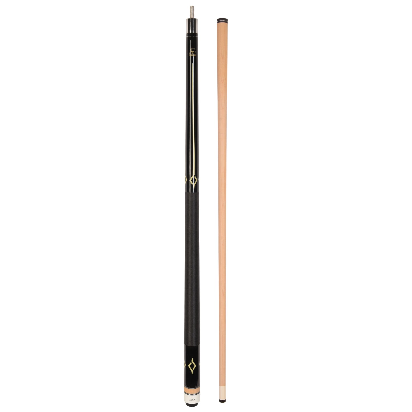 ASKA L7 Black Pool Cue | 58", Geometric Decal, 13mm Tip, Nylon Wrap — view 2