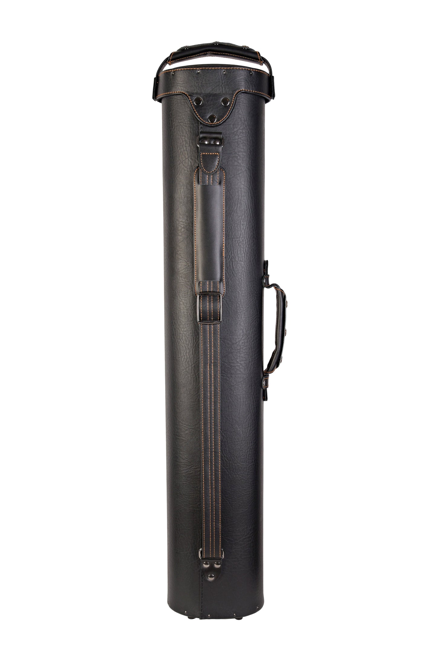 Rear view of the Hard 3x5 pool cue case with strap.
