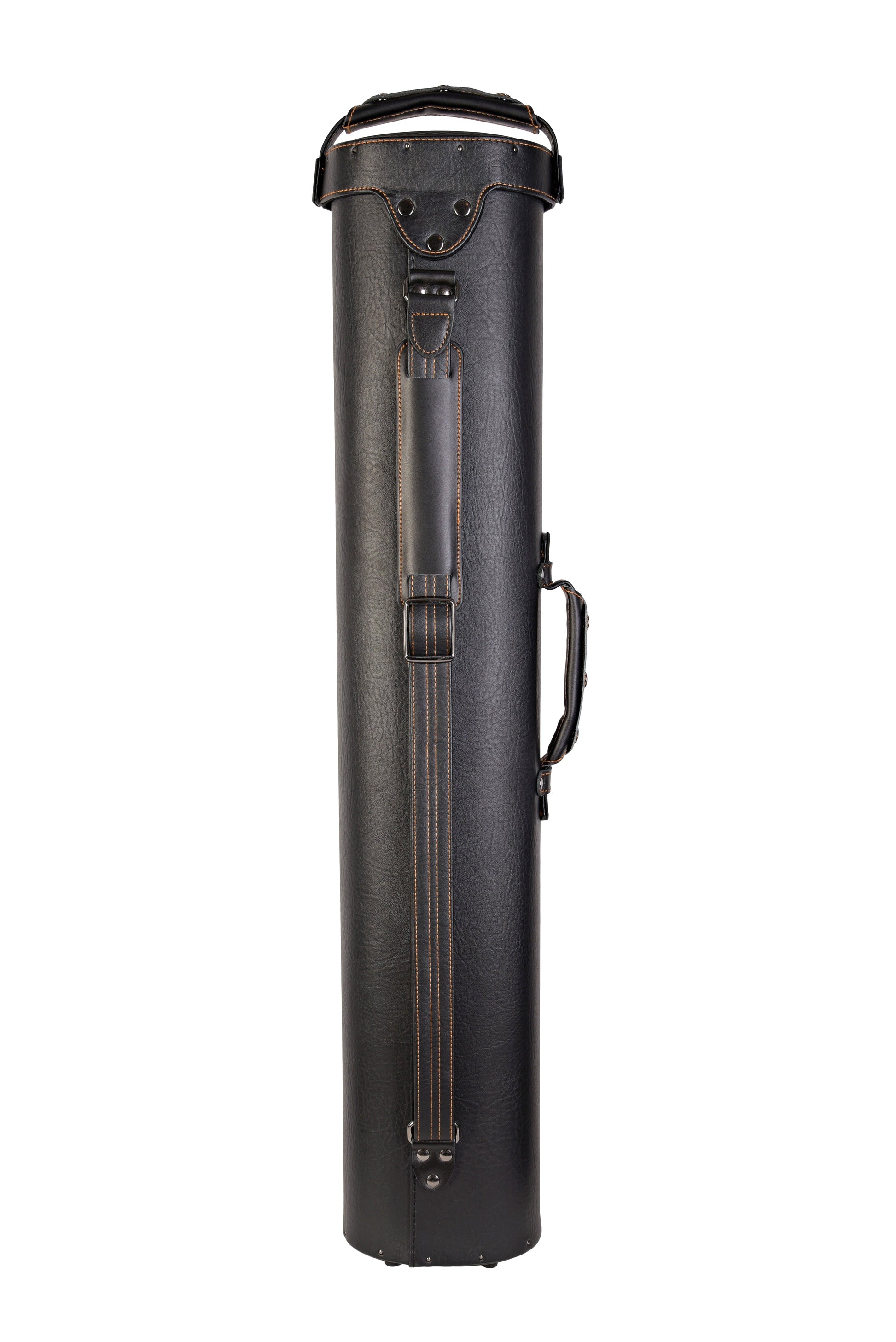 Rear view of the Hard 3x5 pool cue case with strap.