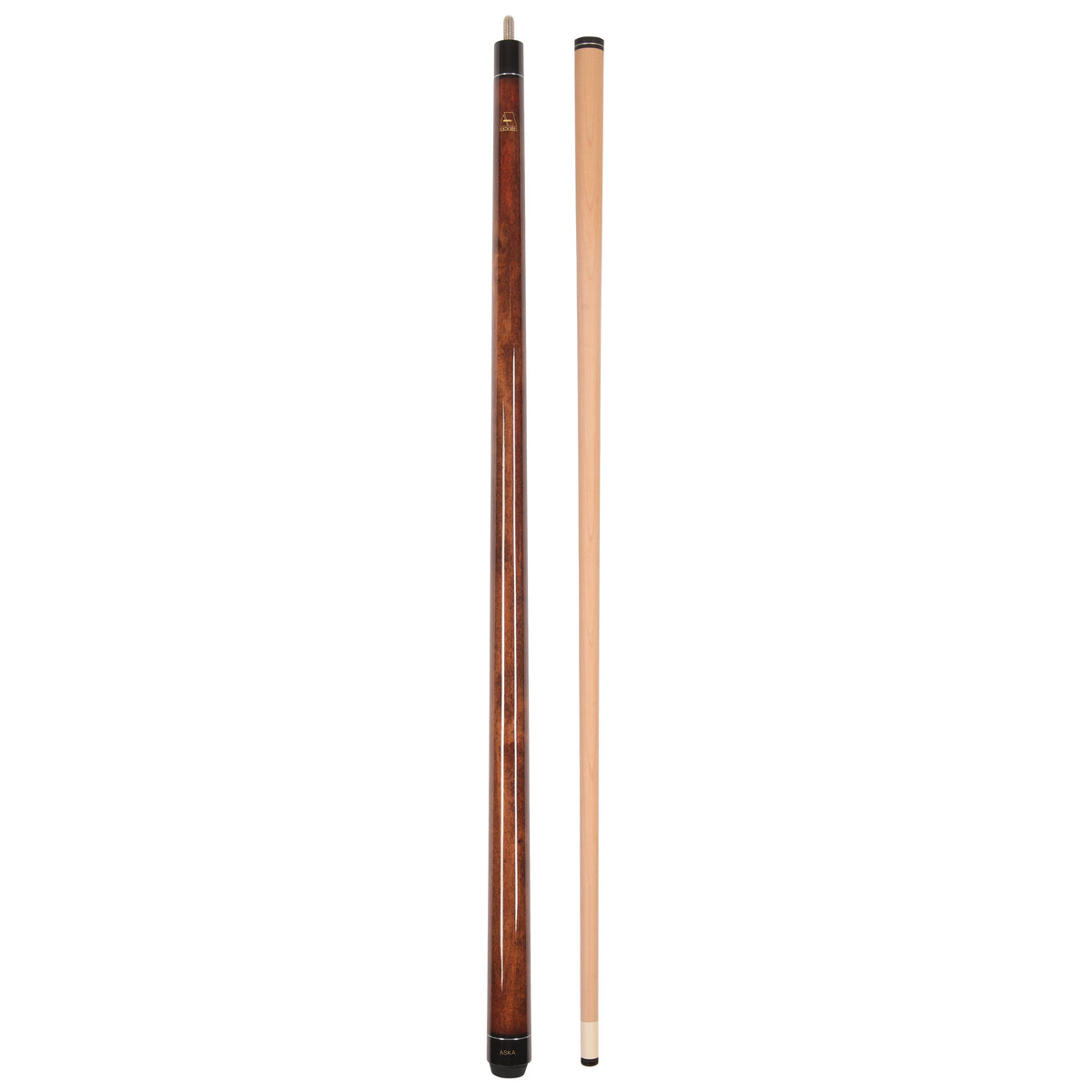 LECN pool cue stick and shaft with cherry wood finish.