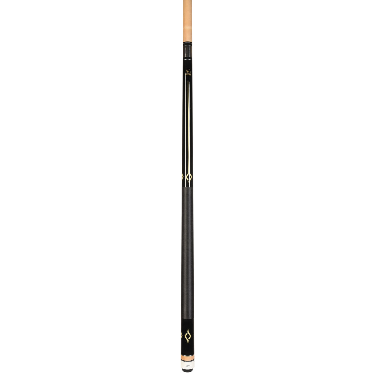 ASKA L7 Black Pool Cue | 58", Geometric Decal, 13mm Tip, Nylon Wrap — view 3