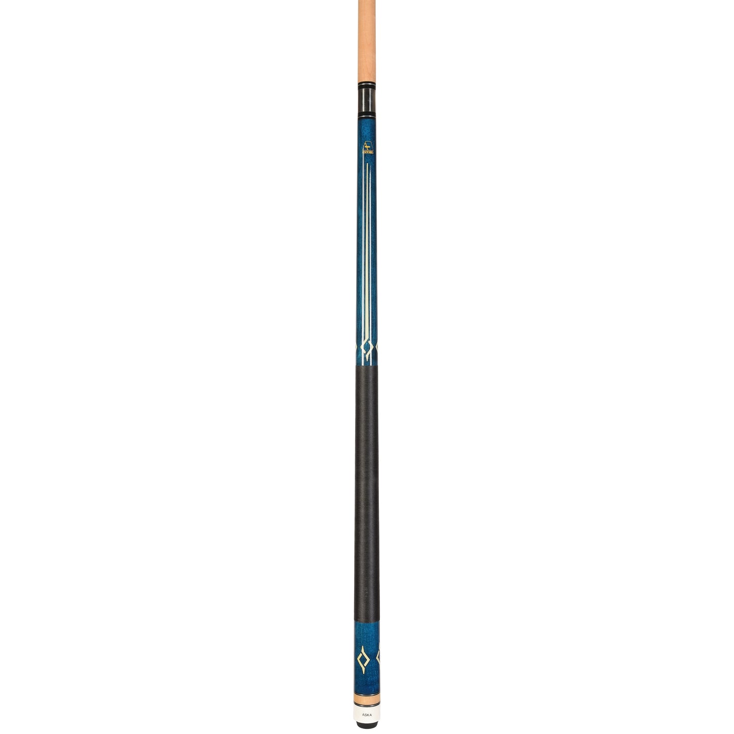 ASKA L7 Blue Pool Cue | 58", Geometric Decal, 13mm Tip, Nylon Wrap — view 3