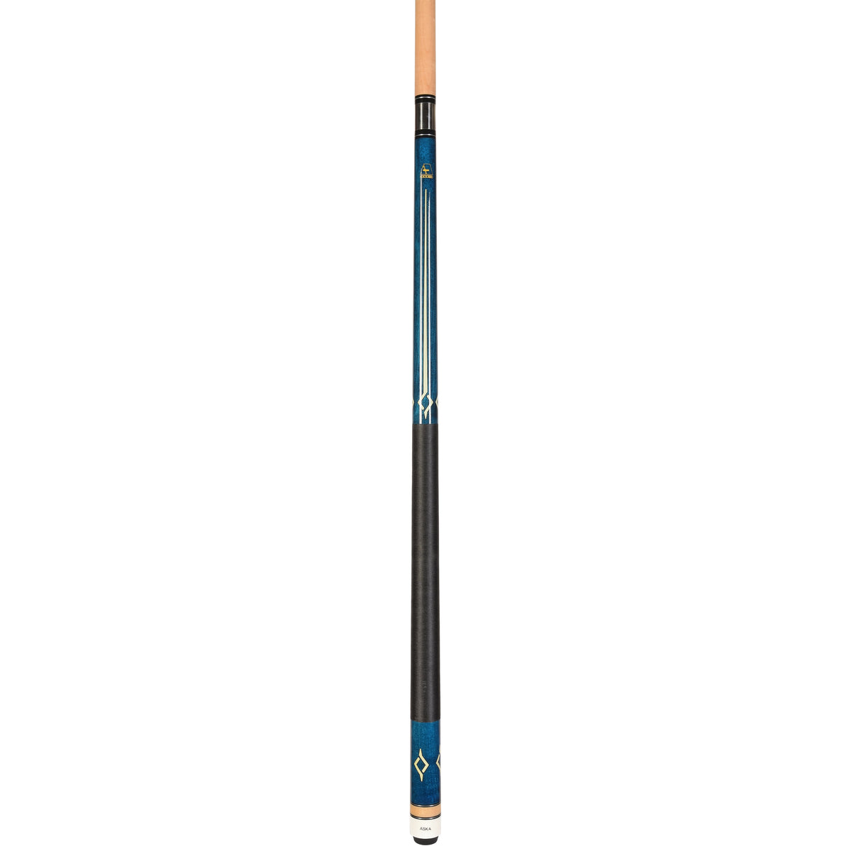 ASKA L7 Blue Pool Cue | 58", Geometric Decal, 13mm Tip, Nylon Wrap — view 3