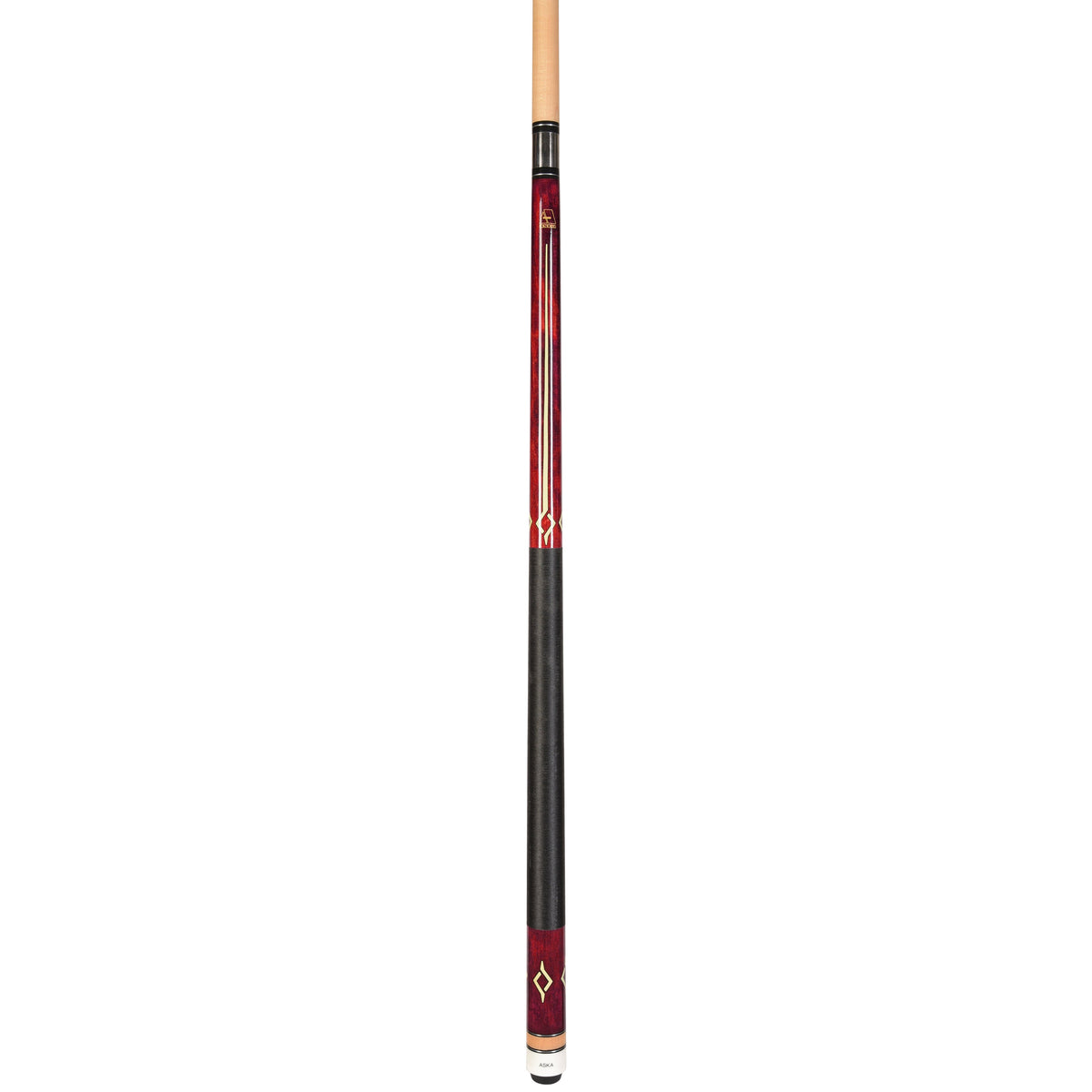 ASKA L7 Red Pool Cue | 58", Geometric Decal, 13mm Tip, Nylon Wrap — view 3