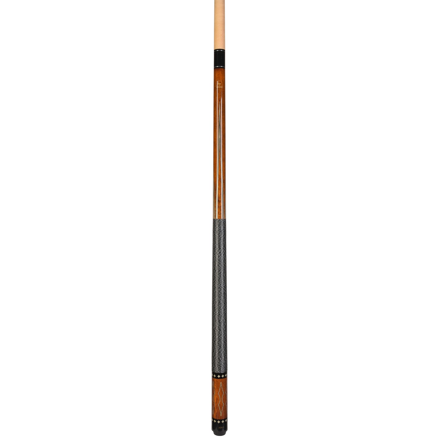 ASKA L22 Brown Pool Cue | 58", Decal Design, 13mm Tip, Nylon Wrap — view 3
