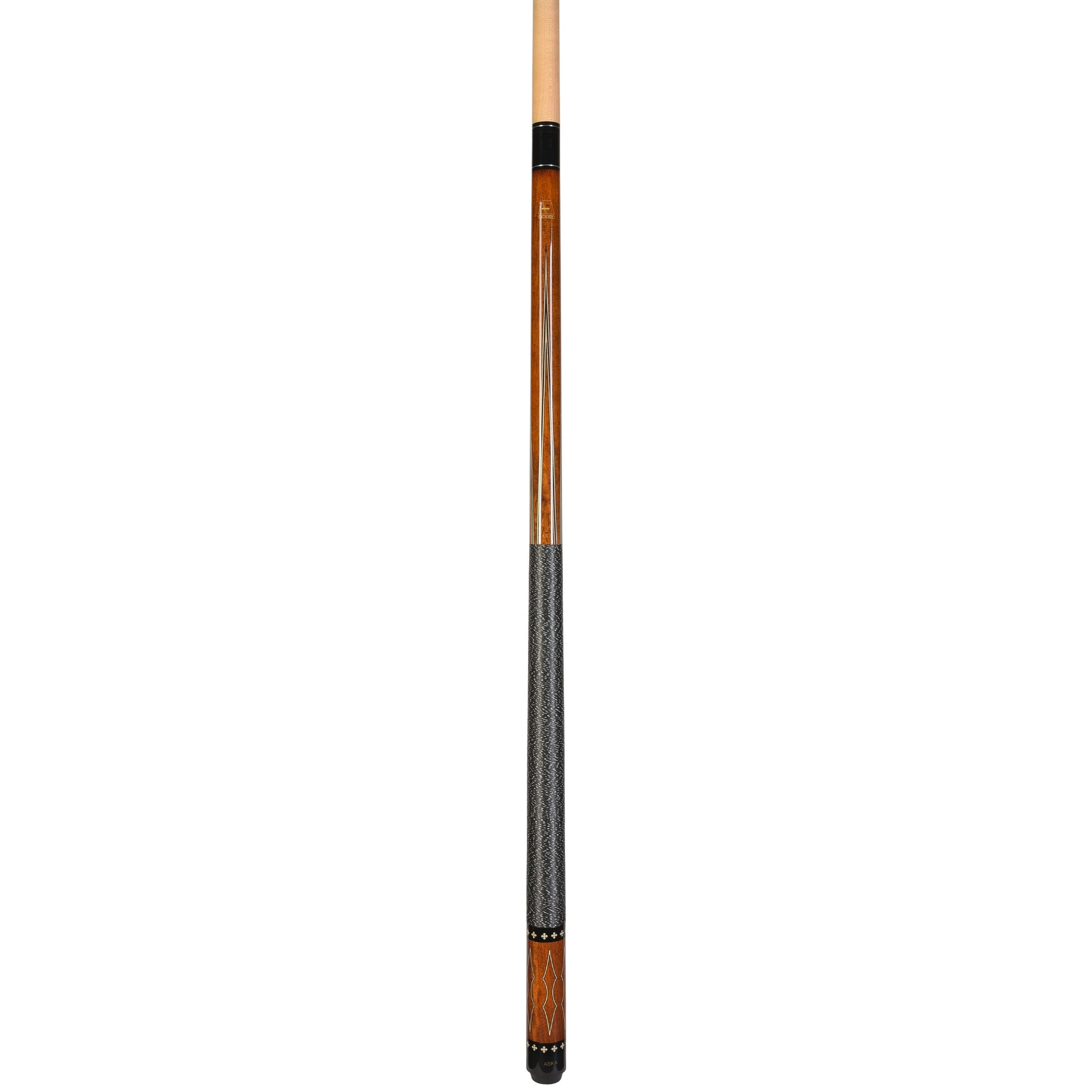 ASKA L22 Brown Pool Cue | 58", Decal Design, 13mm Tip, Nylon Wrap — view 3