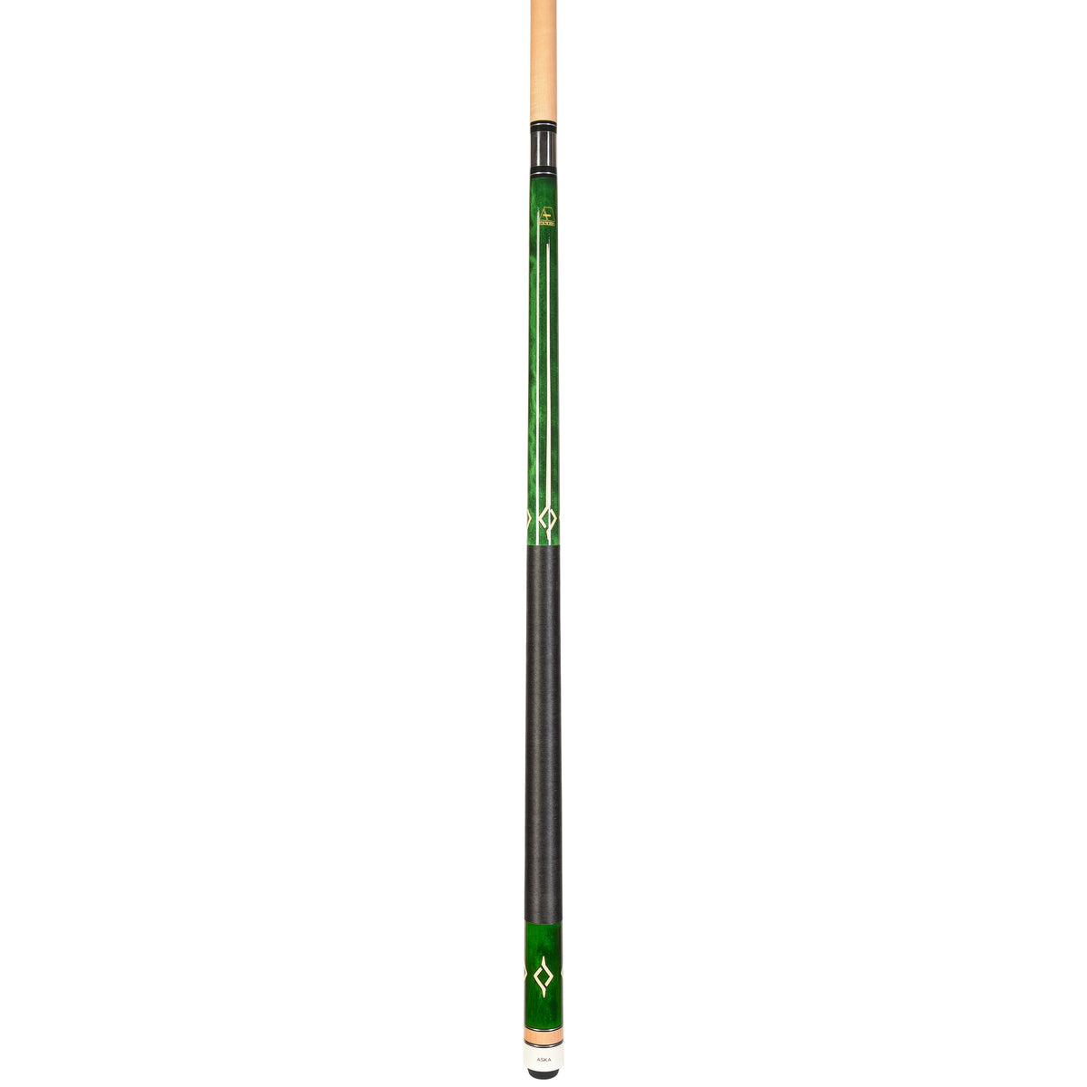 ASKA L7 Green Pool Cue | 58", Geometric Decal, 13mm Tip, Nylon Wrap — view 3