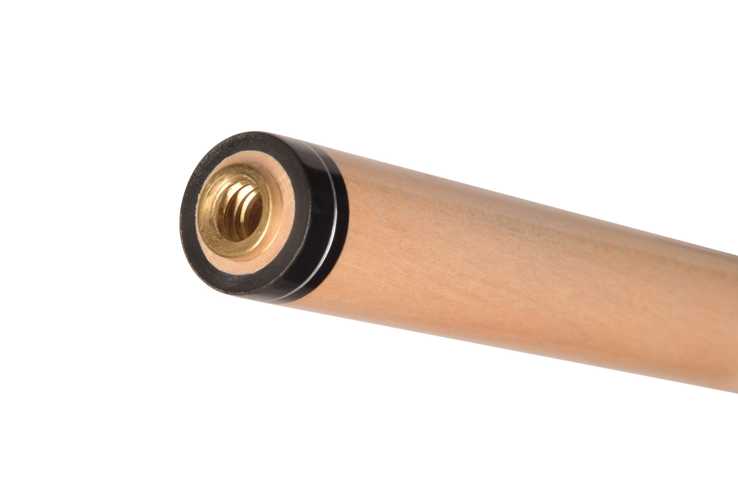 Angled view of the Uniloc joint on the cue shaft.