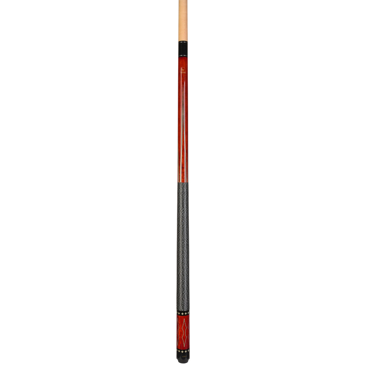 ASKA L22 Red Pool Cue | 58", Decal Design, 13mm Tip, Nylon Wrap — view 3