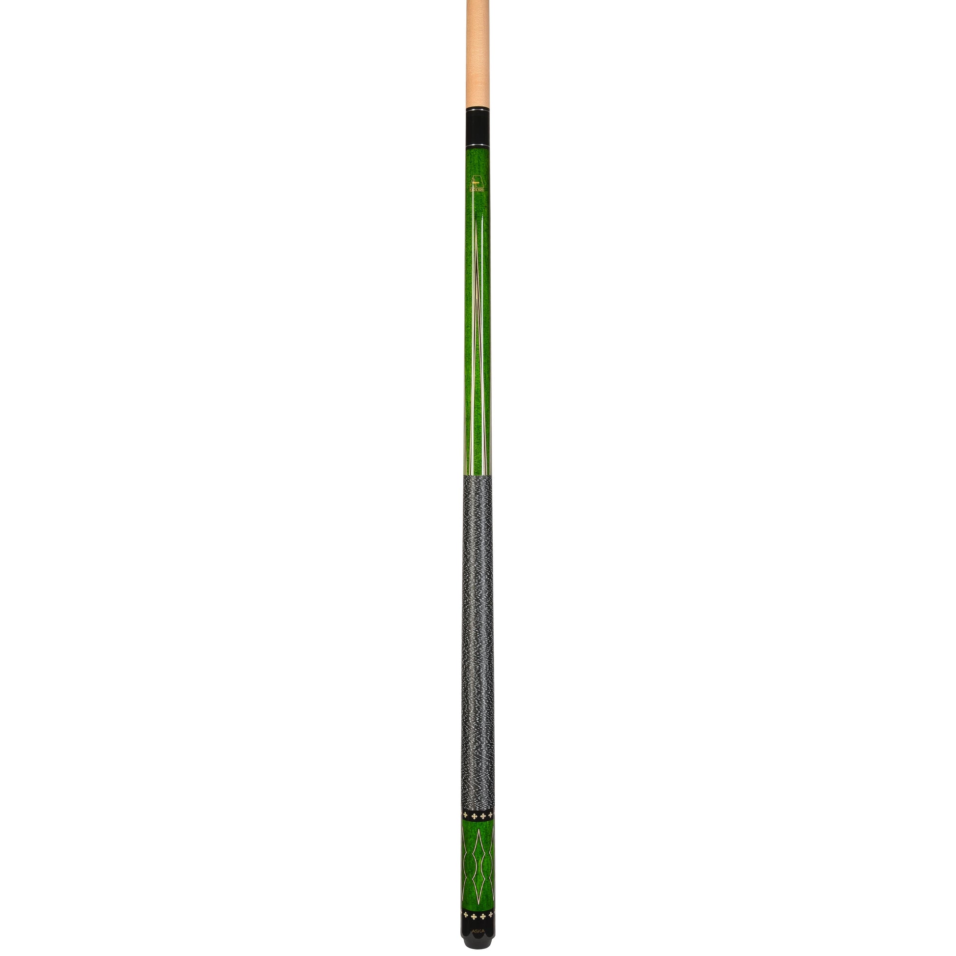 ASKA L22 Green Pool Cue | 58", Decal Design, 13mm Tip, Nylon Wrap — view 3
