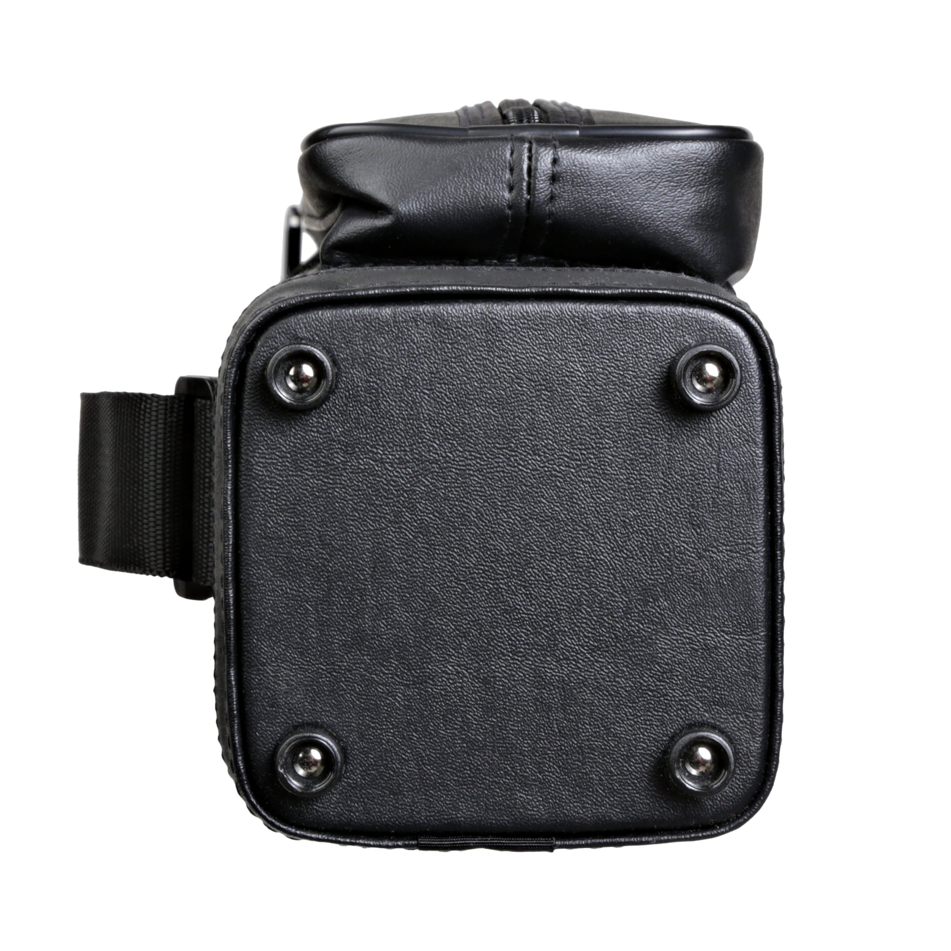 Bottom view of the billiard cue case showing protective feet.