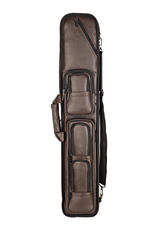 ASKA LS48BRN Soft Leatherette 4x8 Pool Cue Case - Brown