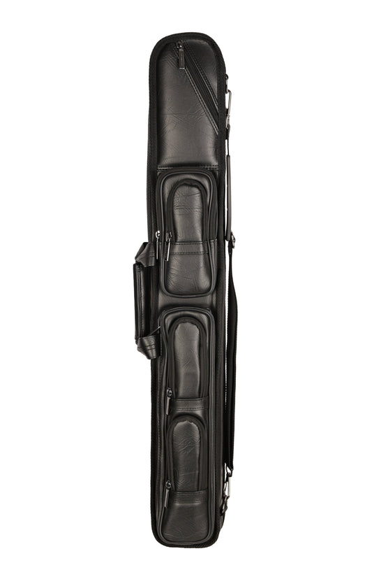 ASKA Soft Leatherette Pool Cue Case/Bag, 2B4S Black, LS24BLK