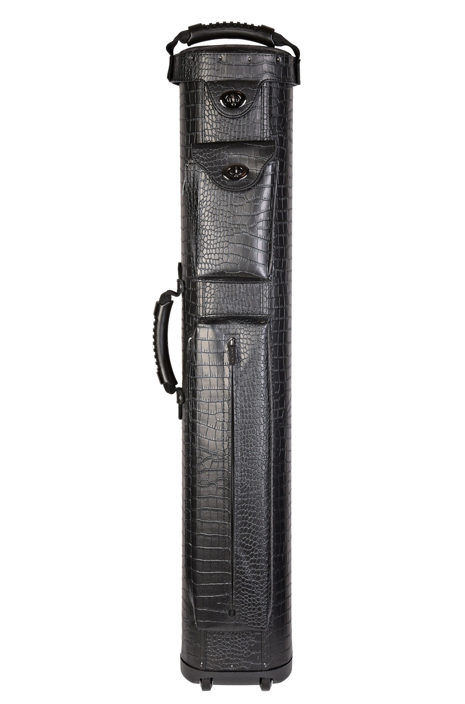 ASKA C48P16 Hard 4x8 Rolling Pool Cue Case - Built-in Wheels, 4B8S High Capacity