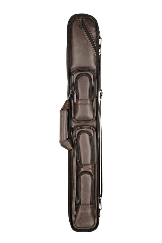 ASKA Soft Leatherette Pool Cue Case/Bag, 2B4S Brown, LS24BRN