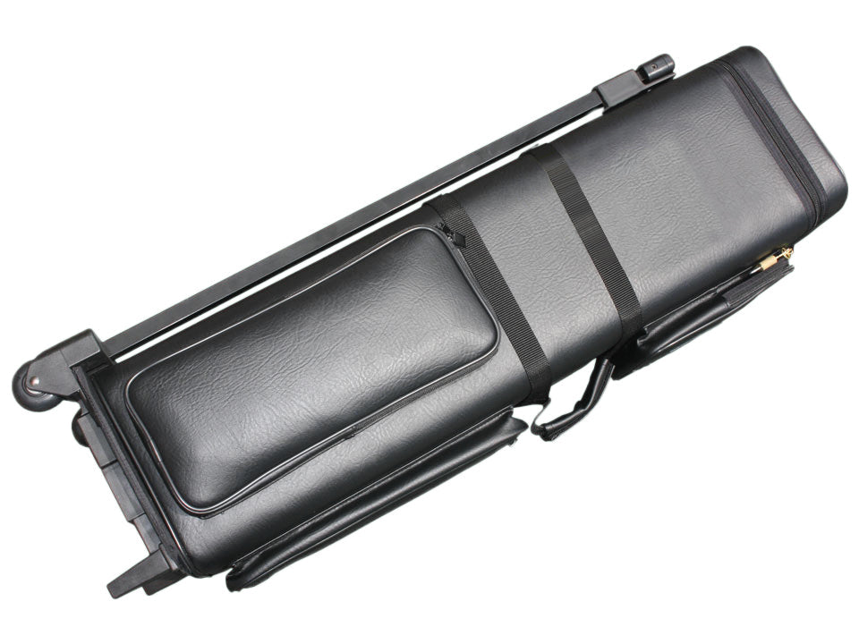 ASKA 20x20 Black Vinyl Dealer Pool Cue Case with Wheels (C2020)