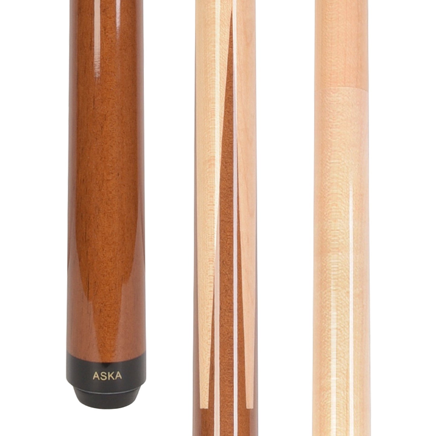 Aska SP Exotic Wood Sneaky Pete Billiard Pool Cue Sticks, 58", Maple Spliced Exotic Wood, 13mm Tip, 2-Piece Construction. SP