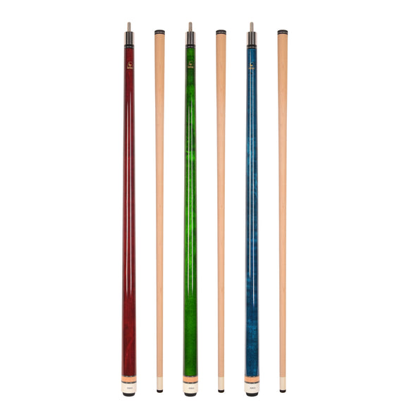 Set of 3 ASKA L3 Billiard Pool Cues, Hard Rock Canadian Maple, Mixed Weights