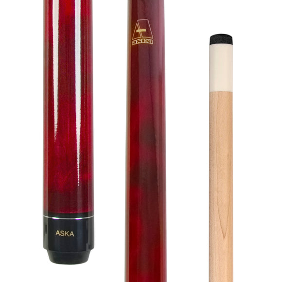 ASKA Short Billiard Pool Cue Stick Red 52