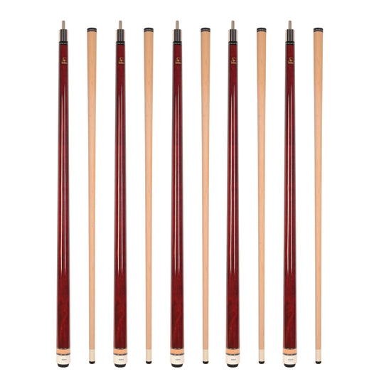 LOT of 20 Aska L3 Red Pool Cue Sticks, 58", 13mm Tip, Hard Rock Canadian Maple Shaft, Wrapless, L3S20RD