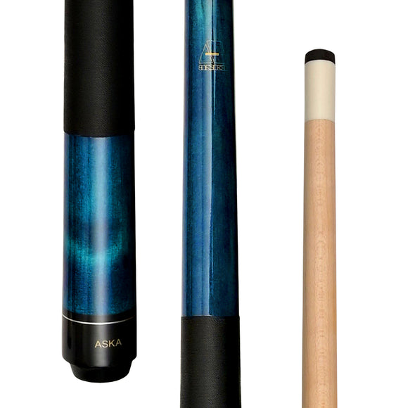 ASKA Short Billiard Pool Cue Stick Blue 36