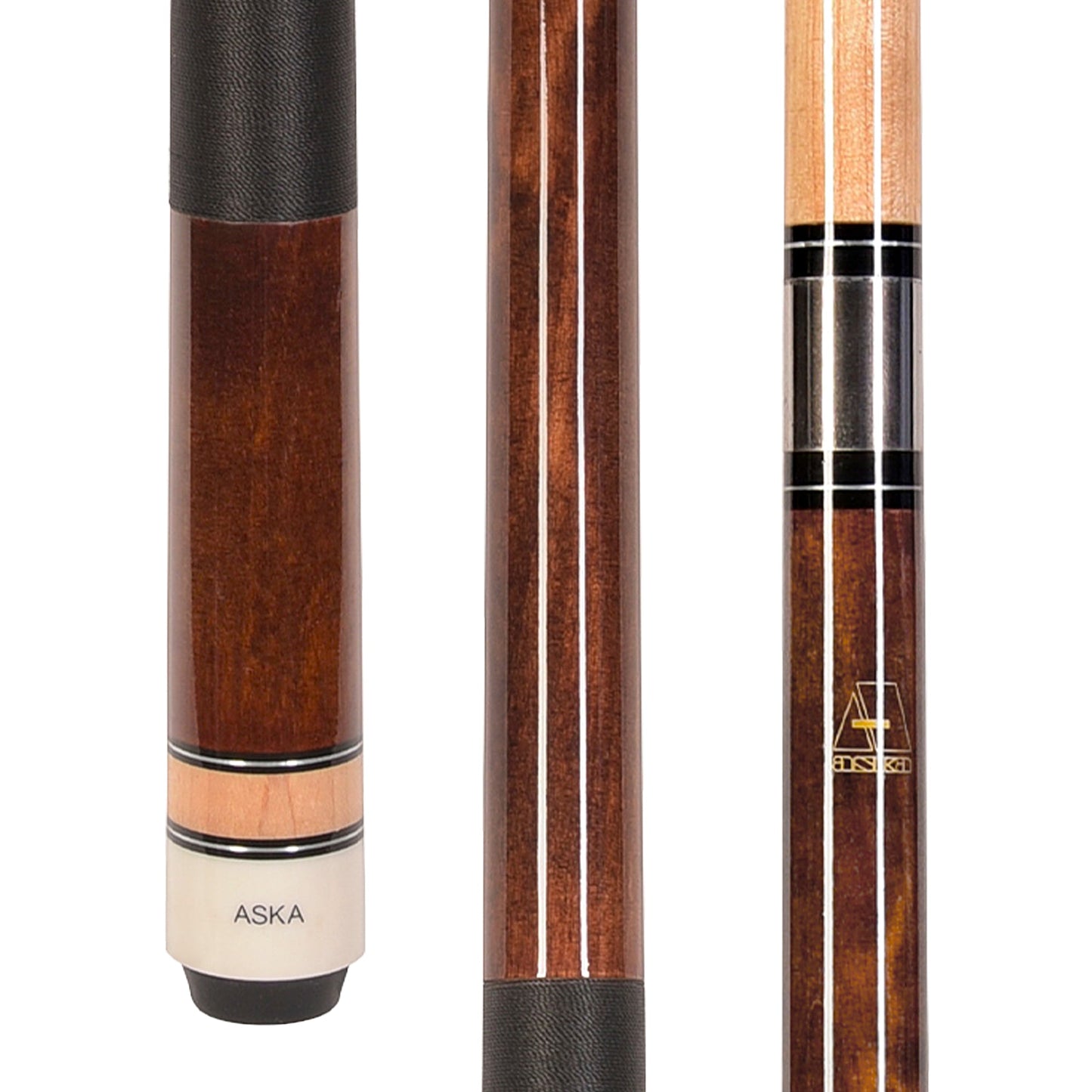 Set of 5 Aska L2 Billiard Pool Cues, 58" Hard Rock Canadian Maple, 13mm Hard Tip, Mixed Weights, L2S5