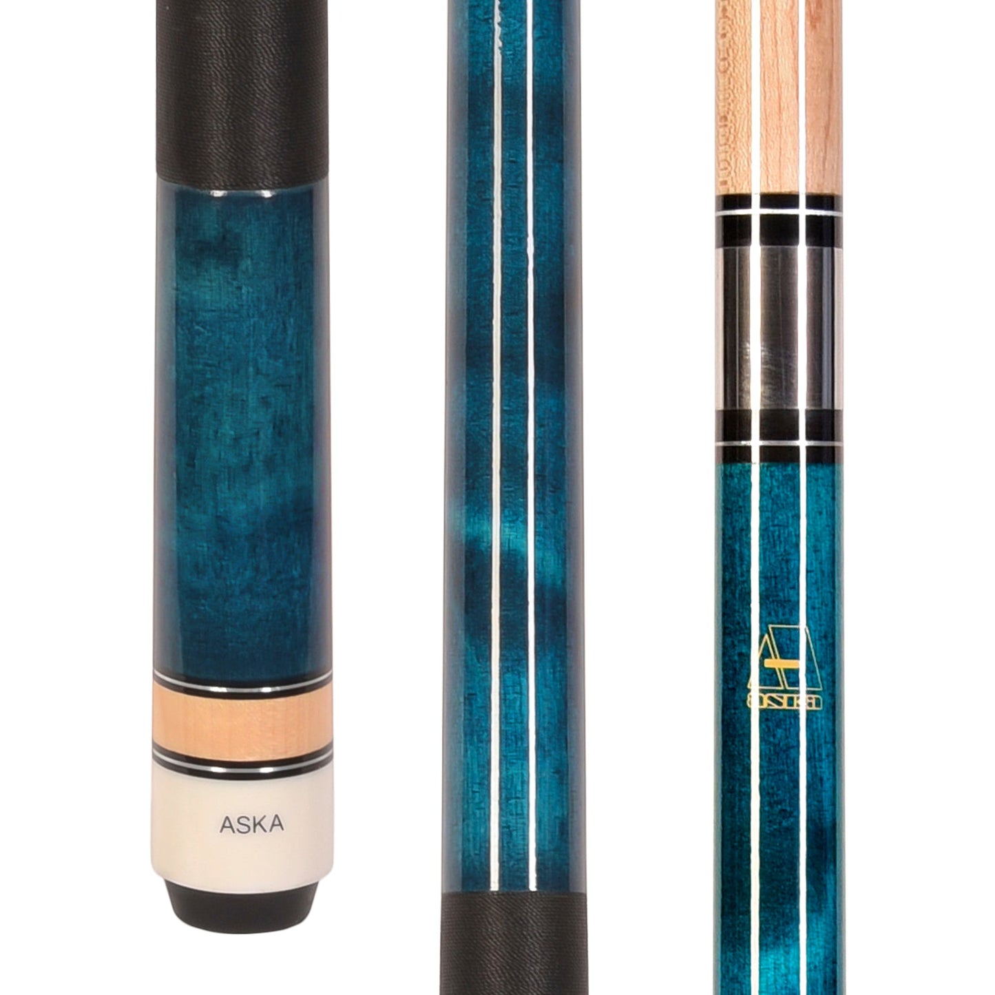 Set of 5 Aska L2 Billiard Pool Cues, 58" Hard Rock Canadian Maple, 13mm Hard Tip, Mixed Weights, L2S5