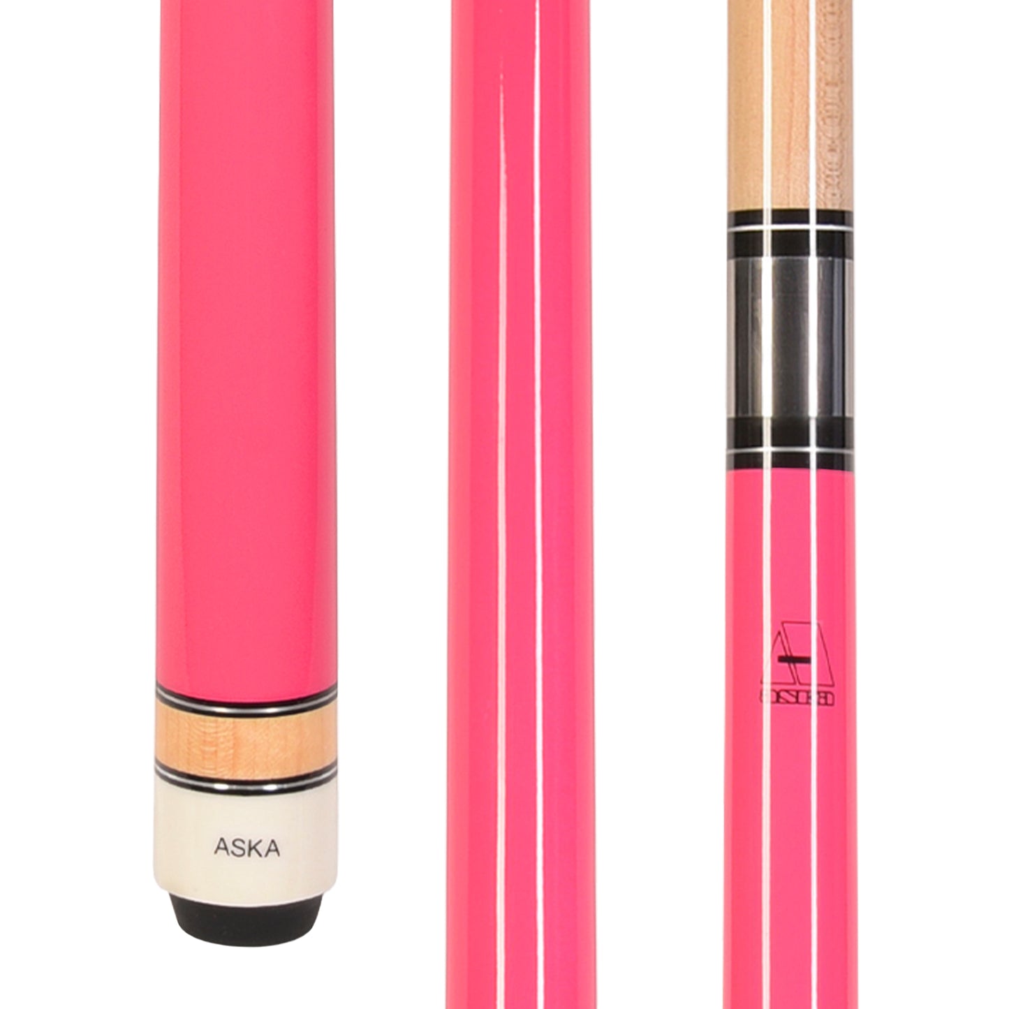 ASKA L3 Billiard Pool Cue Stick, Pink | Hard Rock Maple Shaft, 13mm Hard Tip, 18–21 oz