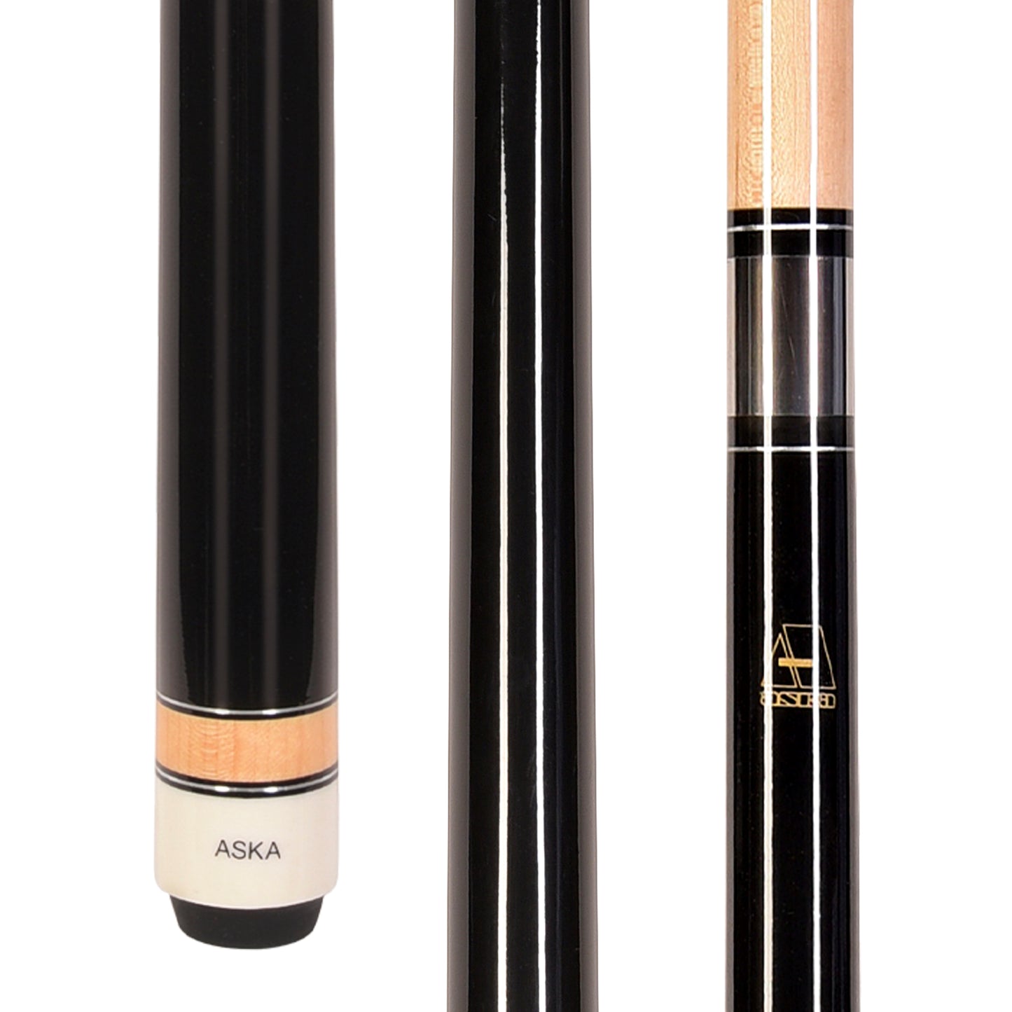 ASKA L3 Billiard Pool Cue Stick, Black | Hard Rock Maple Shaft, 13mm Hard Tip, 18–21 oz