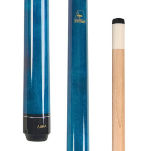 ASKA Short Billiard Pool Cue Stick Blue, 36" Great for Kids