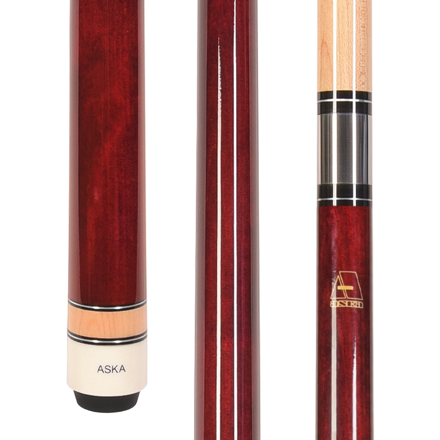 ASKA L3 Billiard Pool Cue Stick, Red | Hard Rock Maple Shaft, 13mm Hard Tip, 18–21 oz