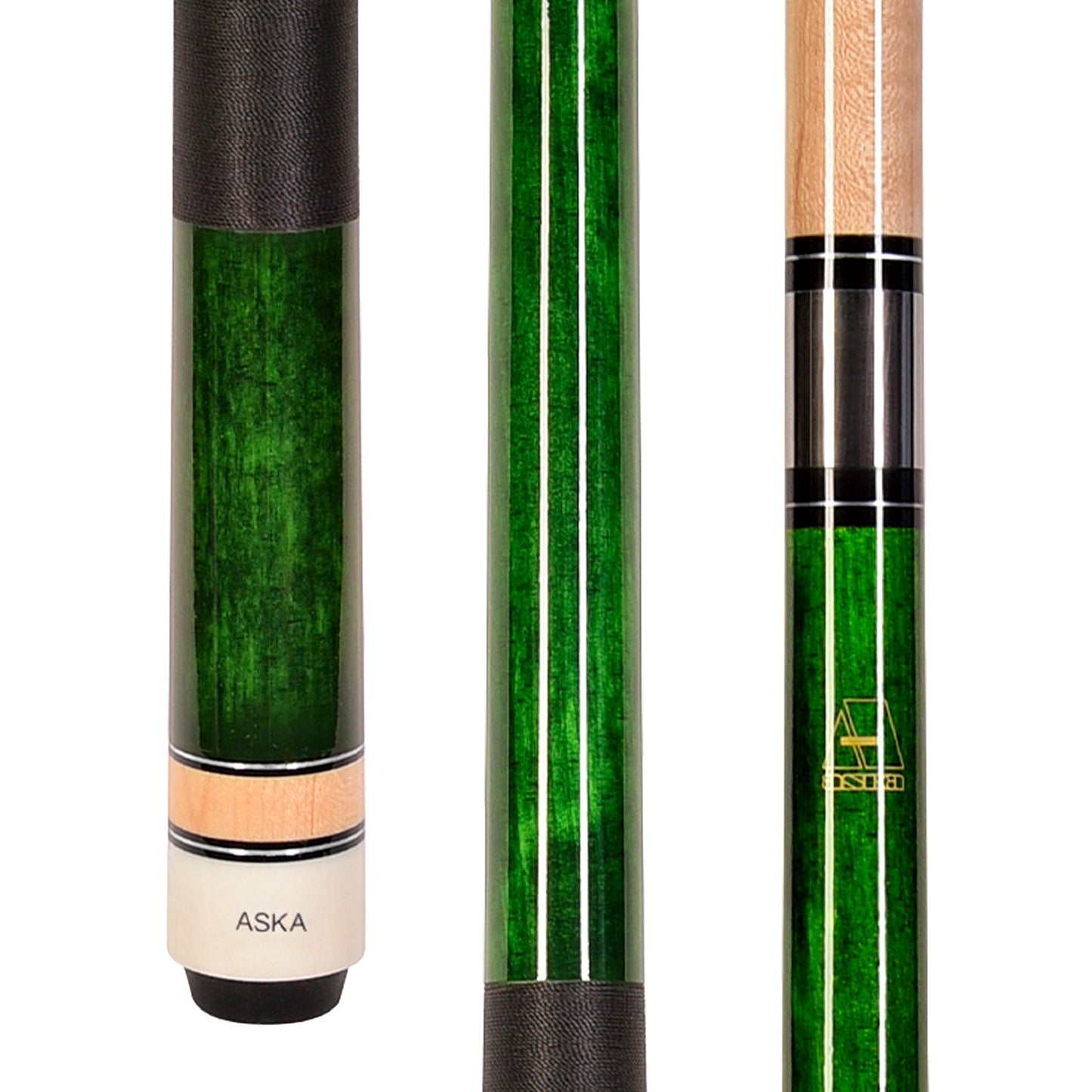 ASKA L2 Pool Cue Set of 4 | 58" Hard Rock Maple Billiard Sticks, 13mm Leather Tip, Mixed Weights 18-21 oz
