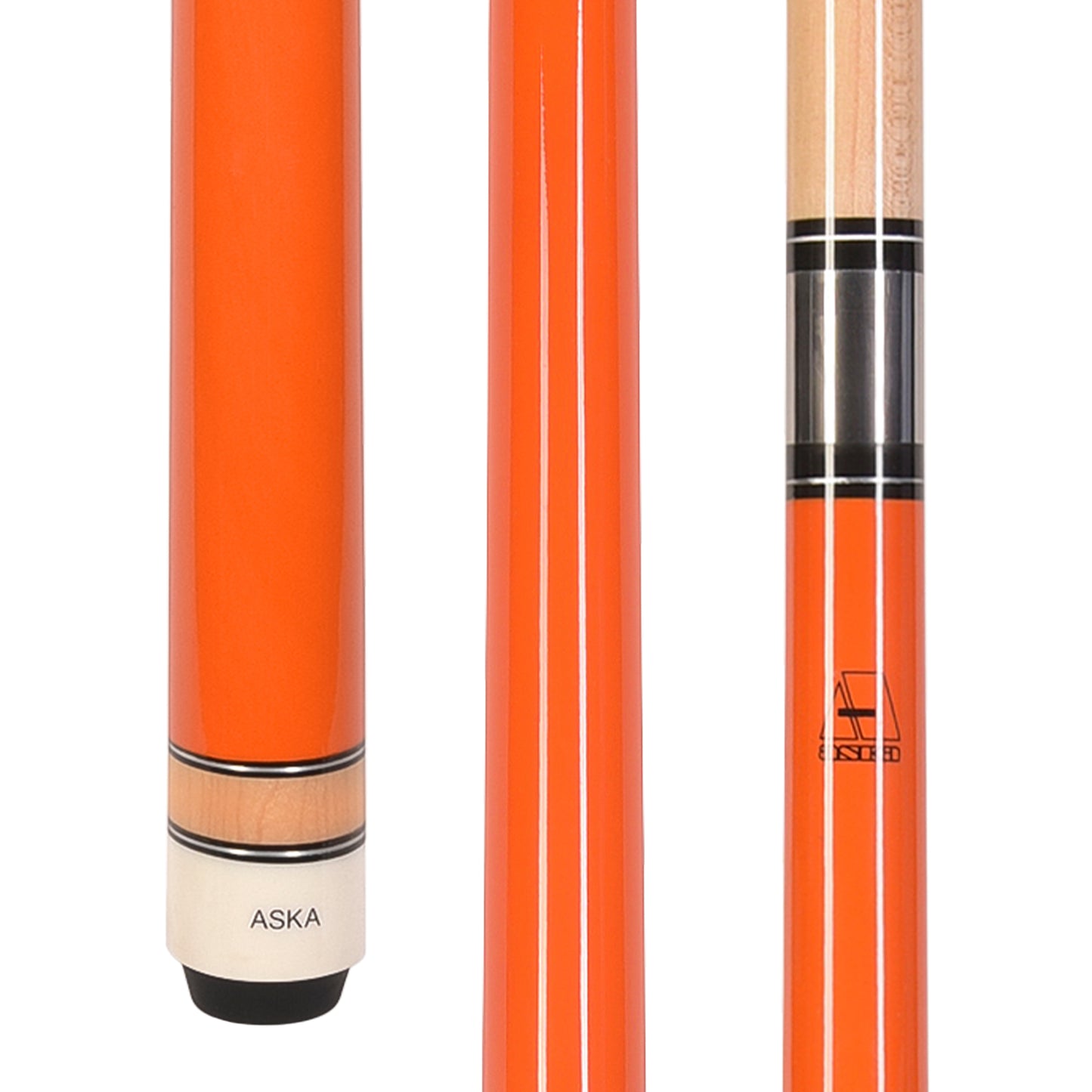 ASKA L3 Billiard Pool Cue Stick, Orange | Hard Rock Maple Shaft, 13mm Hard Tip, 18–21 oz