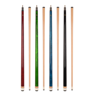 Set of 4 ASKA L3 Billiard Pool Cues, Hard Rock Canadian Maple, Mixed Weights