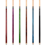 Set of 6 ASKA L3 Billiard Pool Cues, Hard Rock Canadian Maple, Mixed Weights