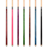 Set of 7 ASKA L3 Billiard Pool Cues, Hard Rock Canadian Maple, Mixed Weights