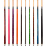 Set of 10 ASKA Billiards L3 Pool Cues, Hard Rock Canadian Maple, Mixed Weights