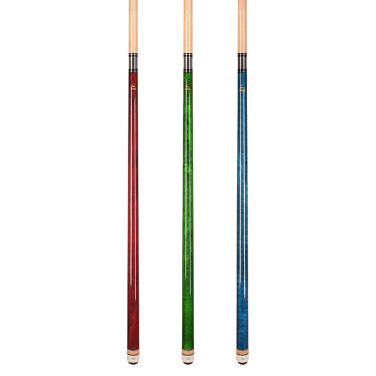 Set of 3 Aska L3 Pool Cue Sticks, 58", 13mm Tip, Hard Rock Canadian Maple Shaft, Wrapless, L3S3