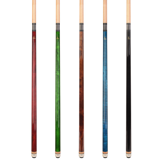 Set of 5 Aska L3 Pool Cue Sticks, 58", 13mm Tip, Hard Rock Canadian Maple Shaft, Wrapless, L3S5