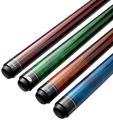 Set of Aska Mixed Length Cues LS, Canadian Hard Rock Maple Billiard Pool Cue Sticks, Short, Kids Cues, LS4N