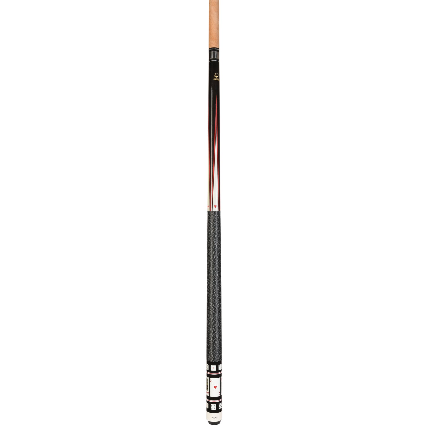ASKA Poker Cards and Dice Billiard Pool Cue, Hearts 18-21oz