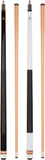 Set of 2 Aska Billiards Pool Cues, 58" Hard Rock Canadian Maple, 13mm Hard Tip, Choice of Colors