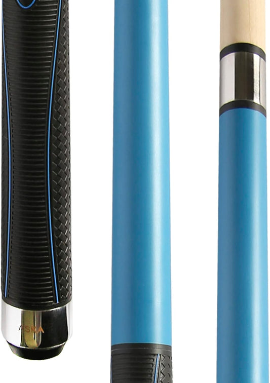 ASKA 28-Ounce Heavy Hitter Jump Break Cue Stick 3pc Cue Blue (JBCH28BSW)