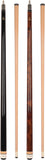 Set of 2 Aska Billiards Pool Cues, 58" Hard Rock Canadian Maple, 13mm Hard Tip, Choice of Colors